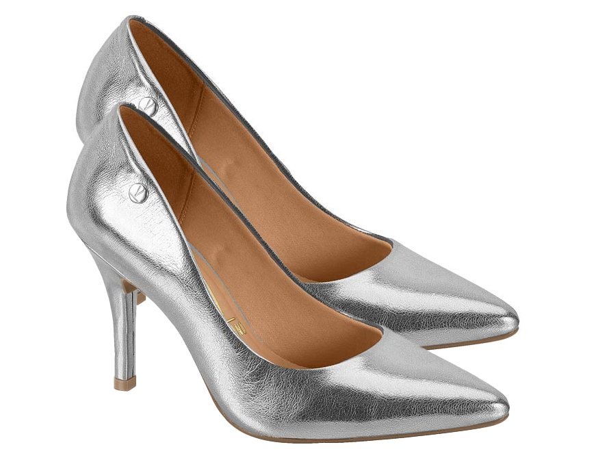 Scarpin Vizzano Metalizado 11841501 Feminino Prata 3