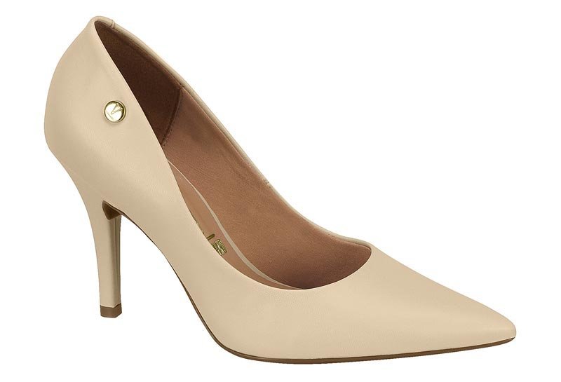 Vizzano Sapato Scarpin Salto Fino 1184 Feminino Bege 1