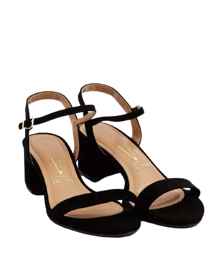 Vizzano Sandália Salto Grosso 6428101 Feminina Preto 1