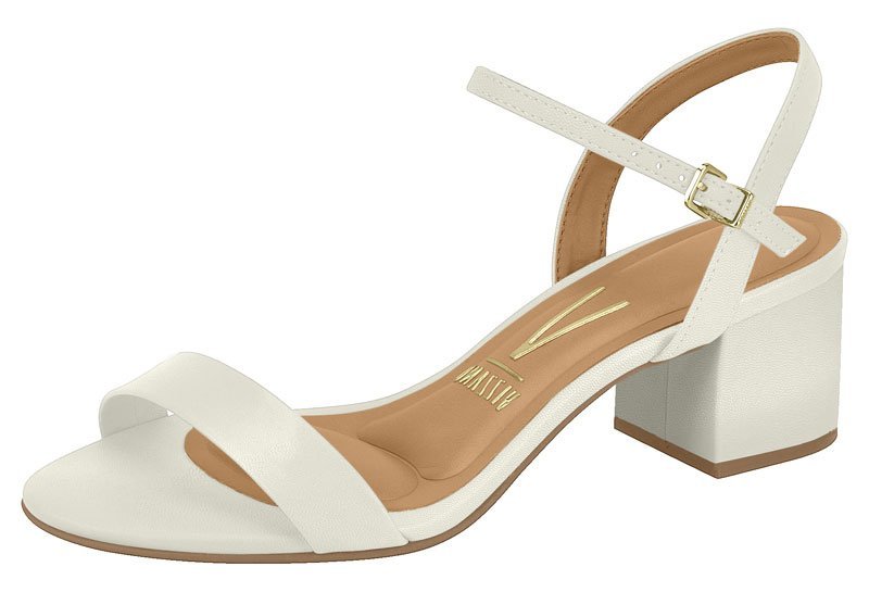 Sandália Salto Grosso Vizzano 6291900 Feminina Branco 2