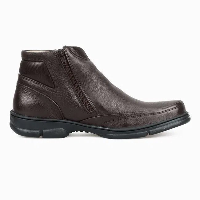 Anatomic Gel Bota Em Couro Floater Brown 7887 Masculina Marrom 3