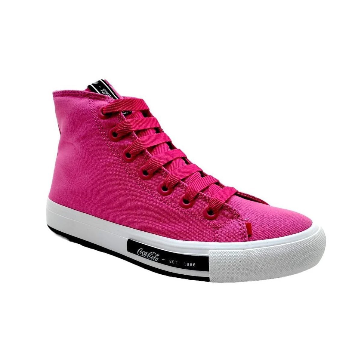 Tenis Casual Botinha Daytona HI Coca Cola Cc2060 Feminino Rosa 3