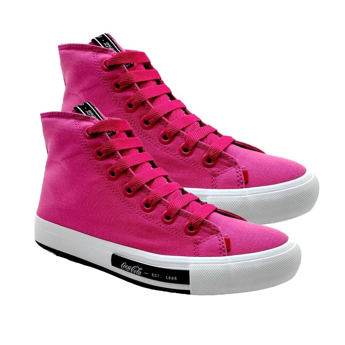 Tenis Casual Botinha Daytona HI Coca Cola Cc2060 Feminino Rosa 4