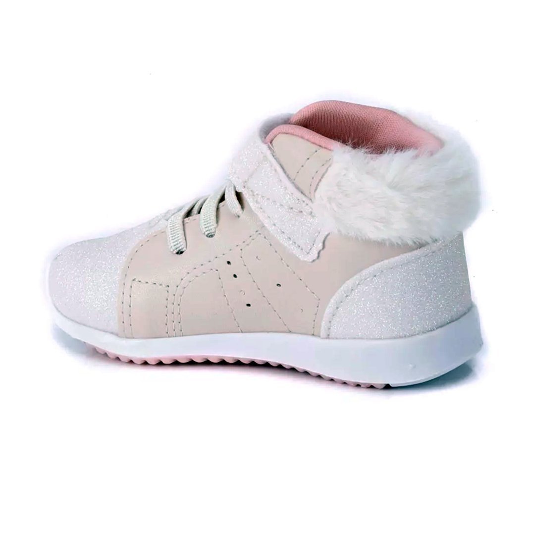 Tênis Cano Alto Baby Colors Kidy 0090901 Infantil Feminino Bege 3