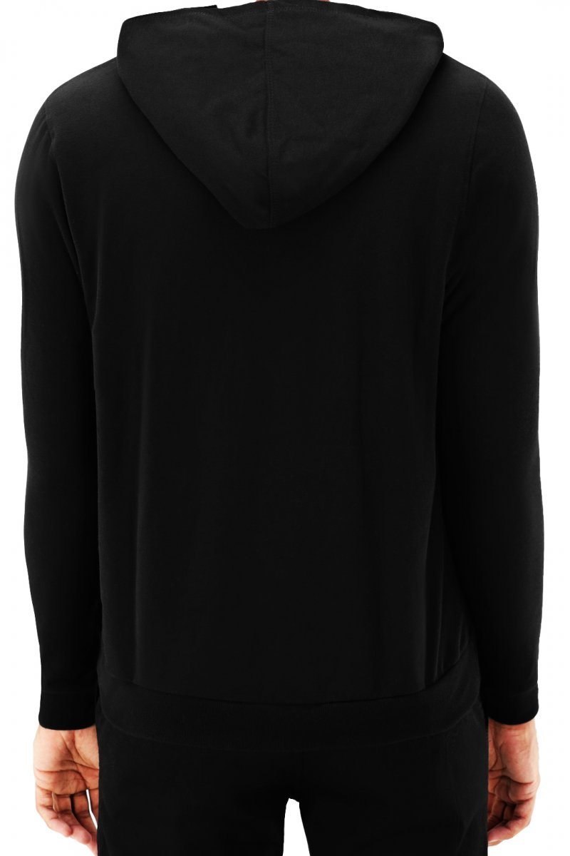 Blusa Moleton Com Capuz Canguru Ogochi 02649001 Masculino Preto