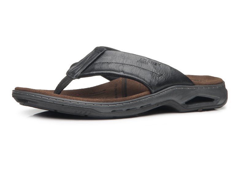 Chinelo Couro Pegada 133296 Masculino Preto 3