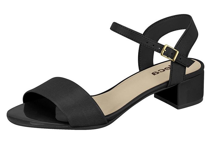 Sandália Salto Baixo Fivela Moleca 5259805 Feminina Preto 2
