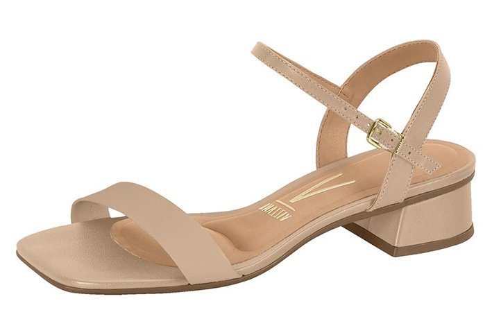Sandália Salto Bloco Vizzano 6454111 Feminina Bege 2