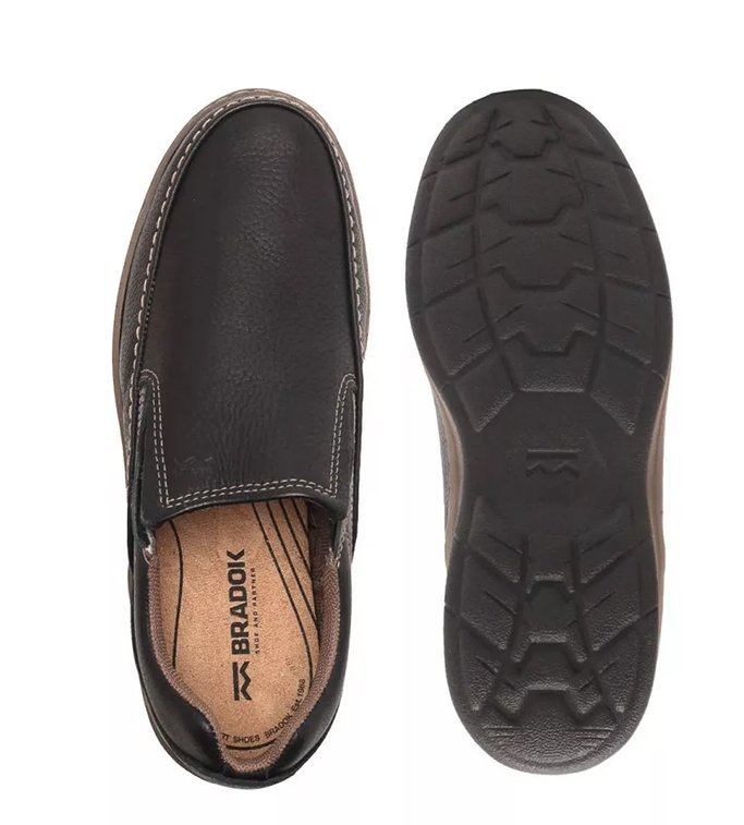 Sapato Slip Bradok Classic Masculino Marrom 3