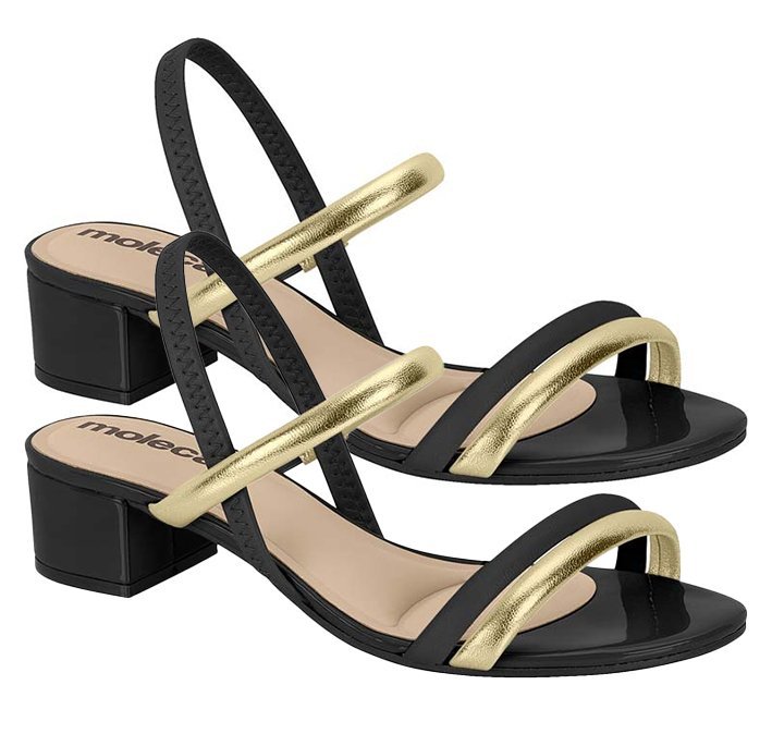 Sandália Moleca 5259846 Feminino Preto 3