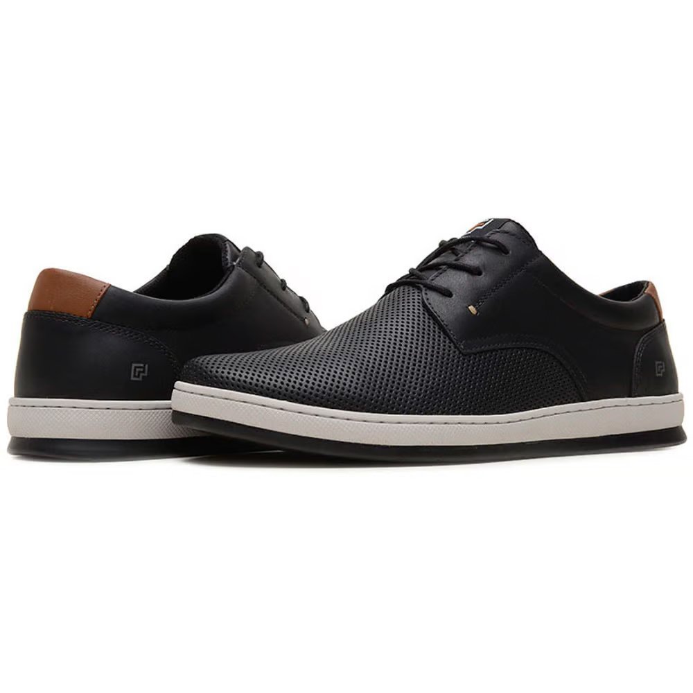 Sapatênis Em Couro Alpha Freeway Masculino Preto 4