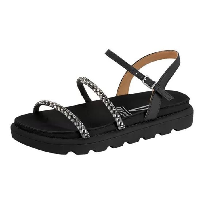 Sandália Papete Rasteira Strass Vizzano 6459123 Feminino Preto 2