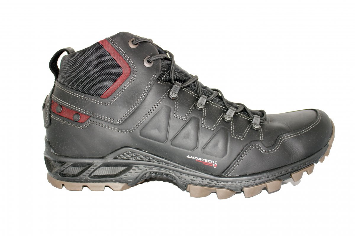 Bota Coturno Couro Trekiking Pegada 150351 Masculino Preto 1