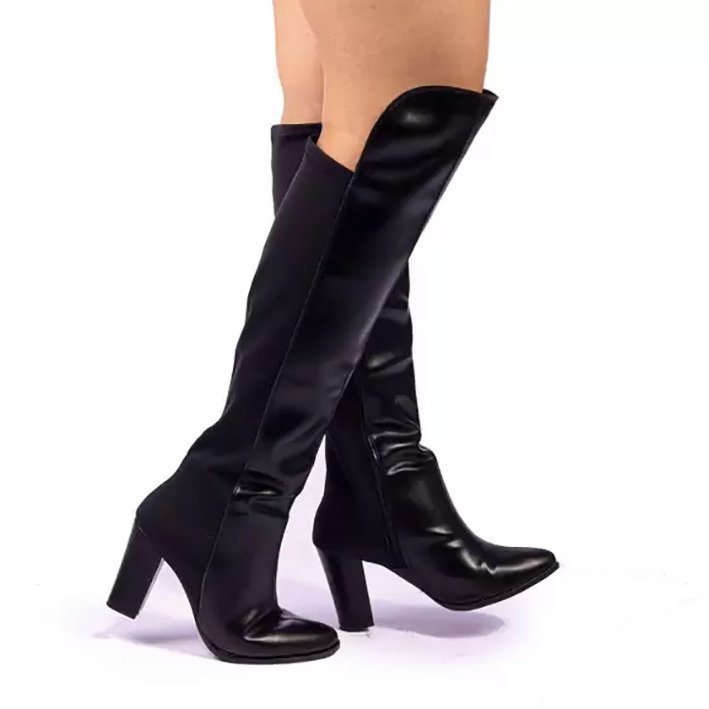 Bota Cano Alto Over The Knee Beira Rio 9043105 Feminino Preto 2