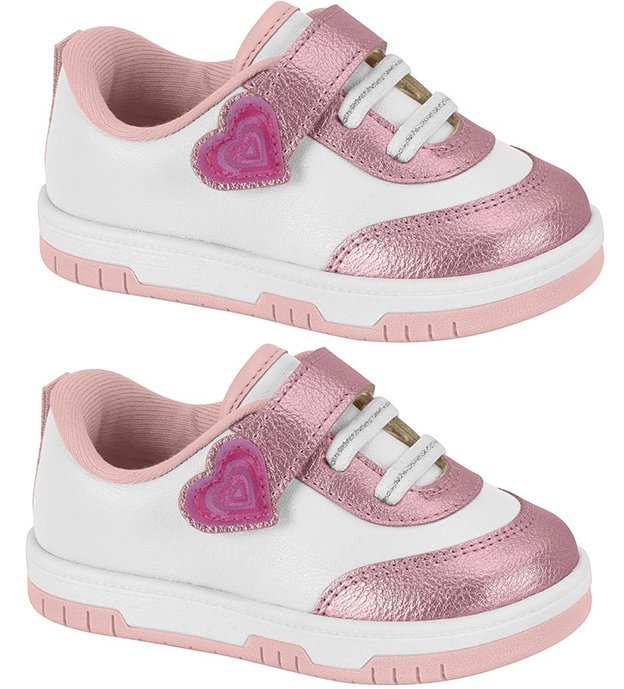 Tênis Casual Molekinha 2728103 Infantil Feminino Branco 3