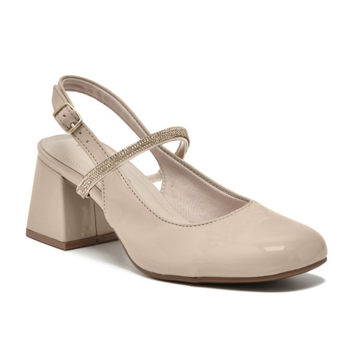 Sapato Scarpin Via Marte Mary Jane 067-003 Feminino Bege 1
