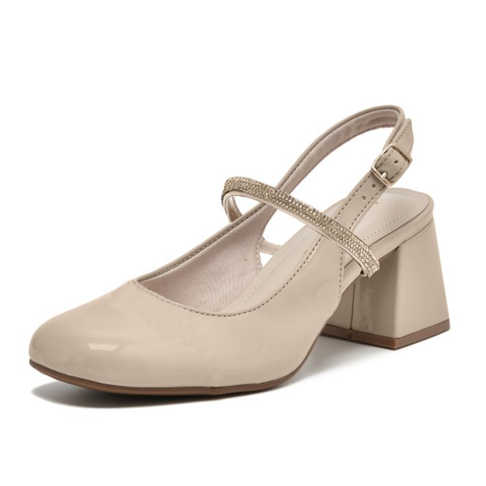 Sapato Scarpin Via Marte Mary Jane 067-003 Feminino Bege 2