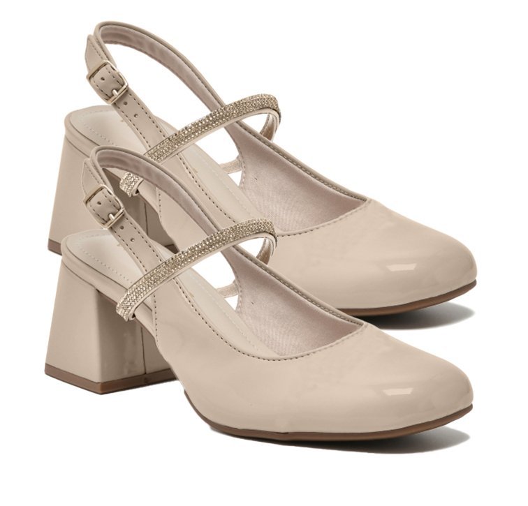 Sapato Scarpin Via Marte Mary Jane 067-003 Feminino Bege 3