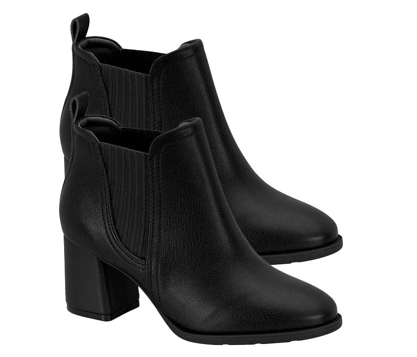 Bota Cano Curto Salto Bloco Modare 7078105 Feminino Preto 3