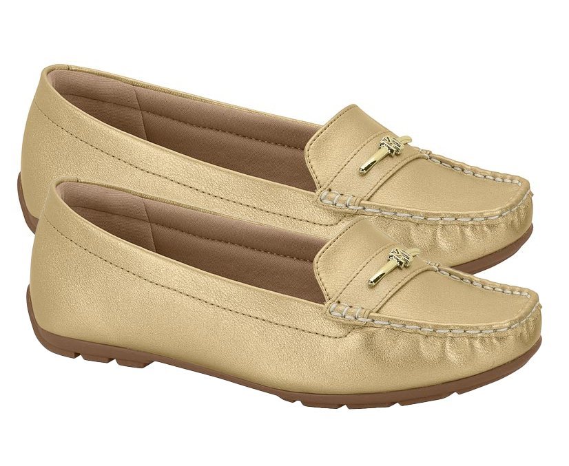 Mocassim Ultra Conforto Modare 7035655 Feminino Dourado 3