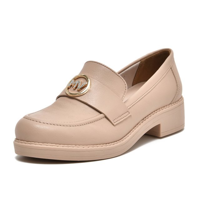 Mocassim Loafer Via Marte 011-002 Feminino Bege 2