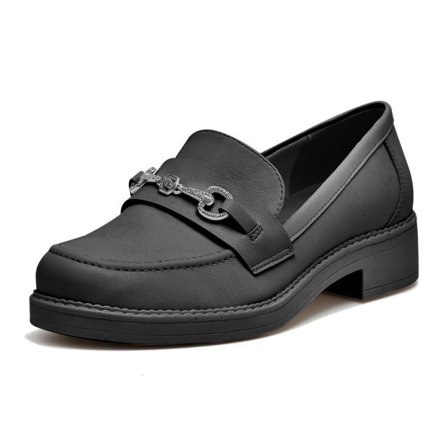 Mocassim Loafer Via Marte 011-003 Feminino Preto 2