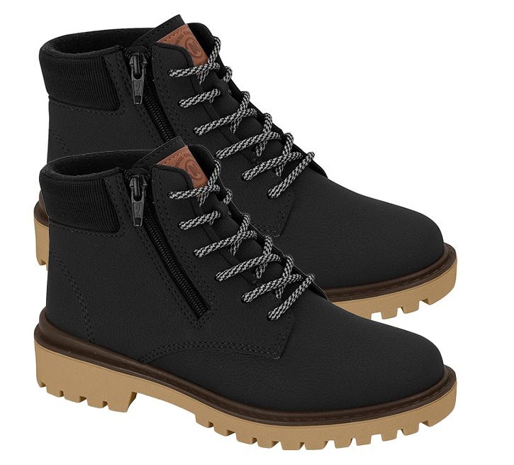 Bota Coturno Molekinho 2817126 Infantil Masculino Preto 3