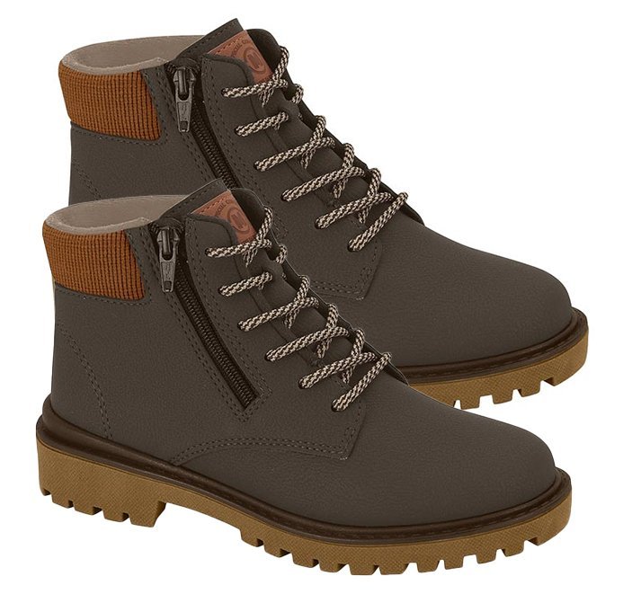 Bota Coturno Molekinho 2817126 Infantil Masculino Marrom 3