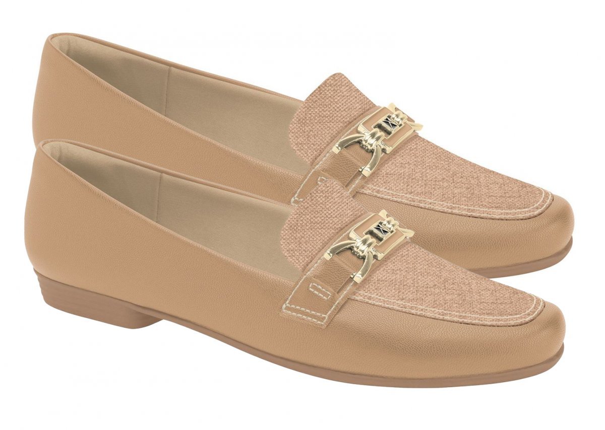 Mocassim Conforto Piccadilly 250230 Feminino Dourado 3