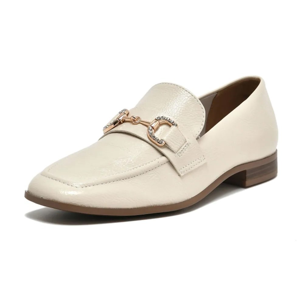 Mocassim Loafer Via Marte 075-004 Feminino Bege 2