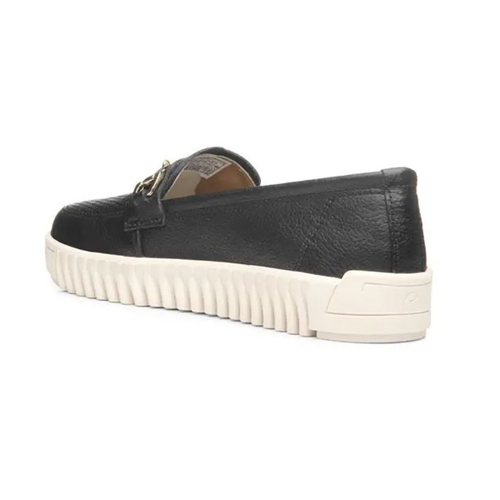 Mocassim Slip On Couro Pegada 210513 Feminino Preto 3