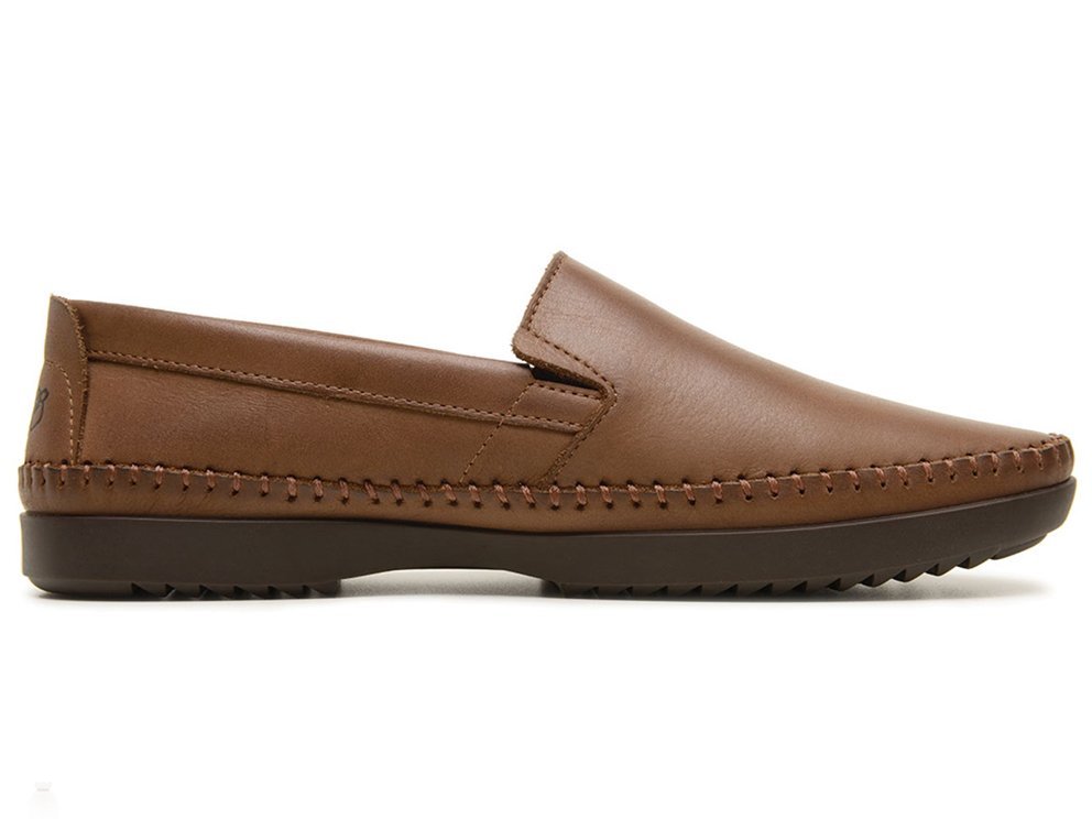 Mocassim Couro Freeway Logan X 1 Masculino Marrom Claro 2