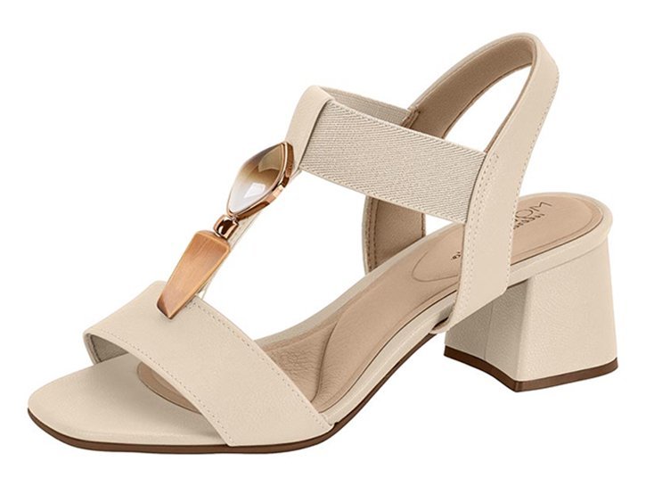 Sandália Salto Médio Grosso Modare 7172113 Feminino Branco 2