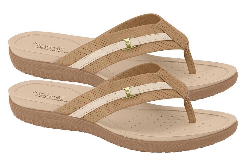 Tamanco Chinelo Modare Ultraconforto 7125244 Feminino Bege 3