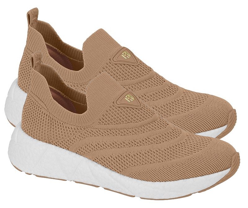 Tênis Casual Slip On Modare 7395101 Feminino Bege 3