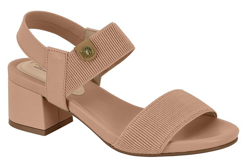 Sandália Salto Grosso Modare 7187100 Feminino Bege 1