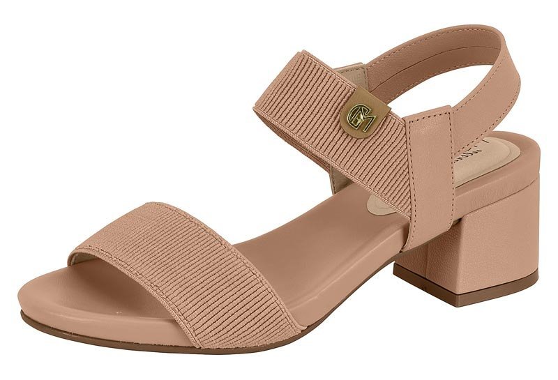 Sandália Salto Grosso Modare 7187100 Feminino Bege 2
