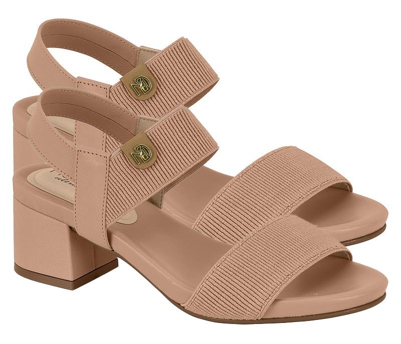 Sandália Salto Grosso Modare 7187100 Feminino Bege 3