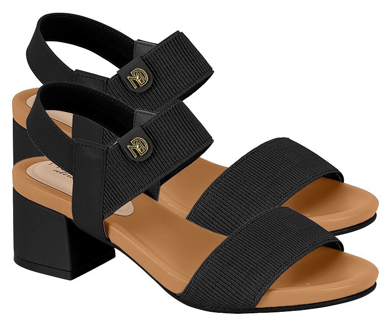 Sandália Salto Grosso Modare 7187100 Feminino Preto 3