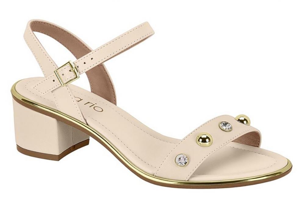 Sandália Salto Bloco Médio Beira Rio 8379247 Feminino Branco 1