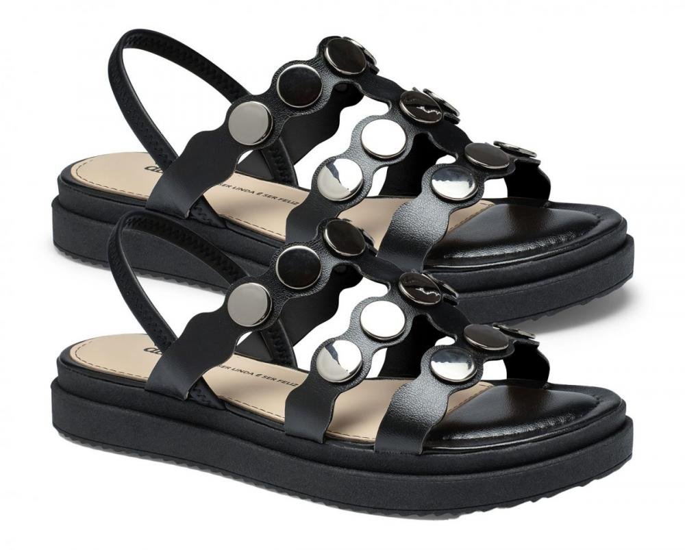 Sandália Papete Flatform Dakota Y7633 Feminino Preto 3