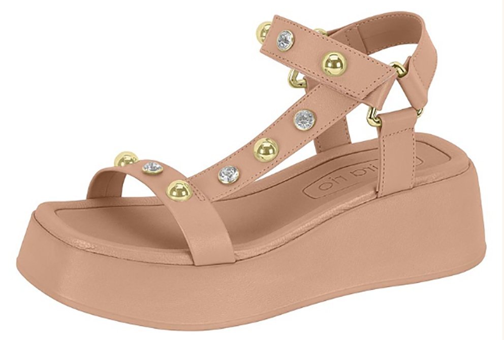 Sandália Papete Beira Rio Flatform 8530106 Feminino Bege 2
