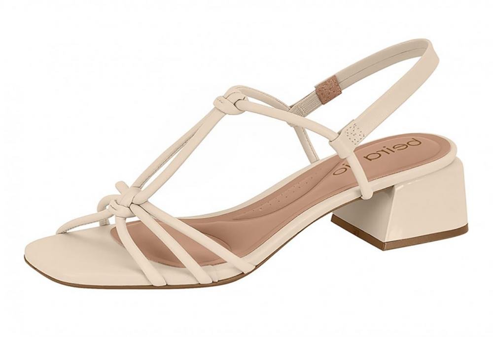Sandália Salto Bloco Beira Rio 8423230 Feminino Branco 2