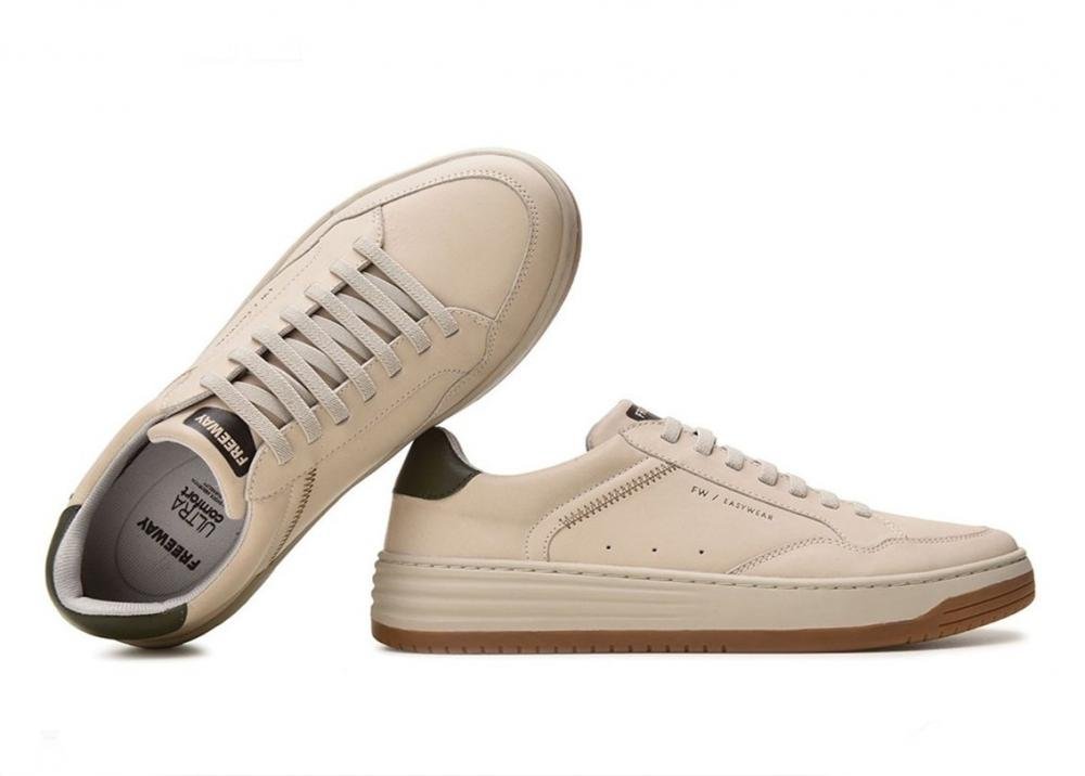 Sapatênis Couro Freeway Loud 07-4193 Masculino Branco 4