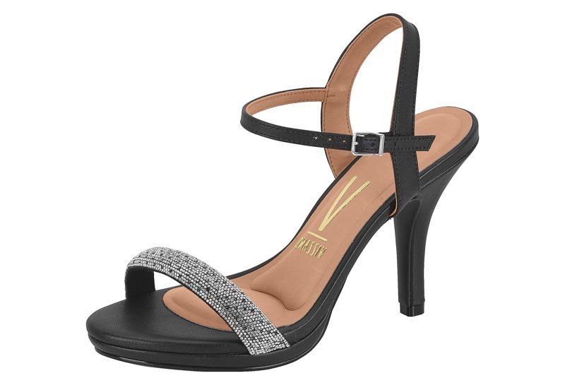 Sandália Salto Fino Strass Vizzano 62101039 Feminino Preto 2