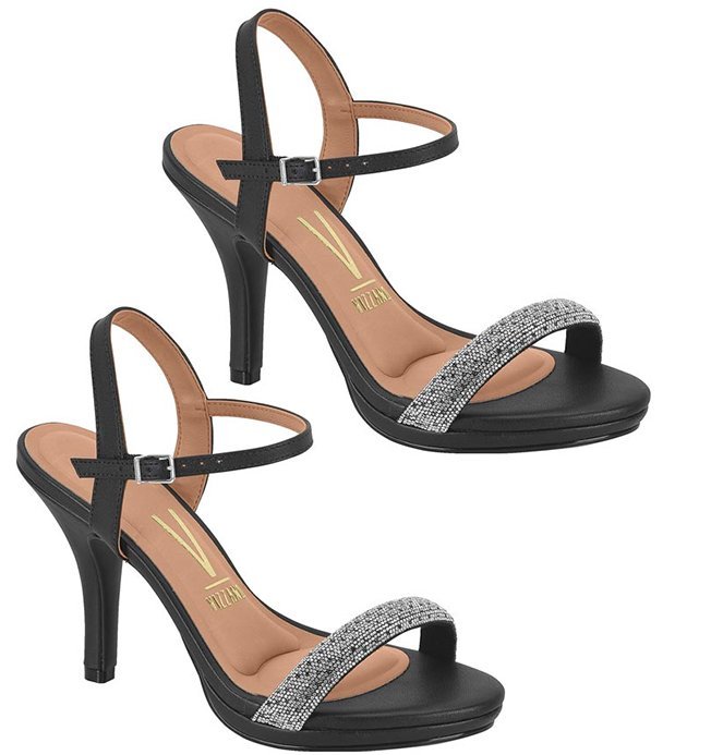 Sandália Salto Fino Strass Vizzano 62101039 Feminino Preto 3