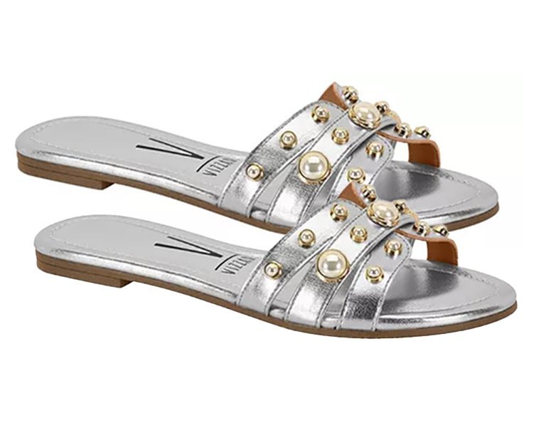 Sandália Rasteira Vizzano 6371181 Feminino Prata 3