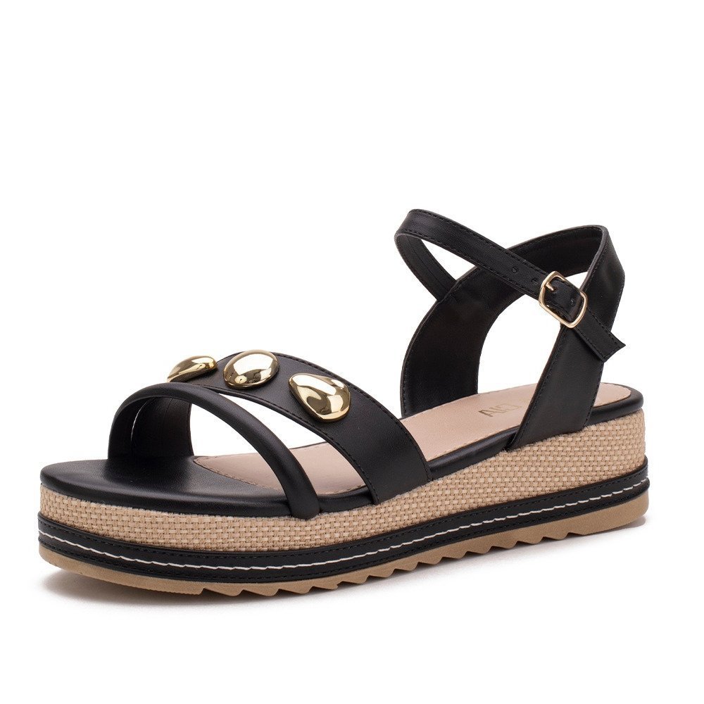 Sandália Anabela Sua Cia 837115795 Feminino Preto 2