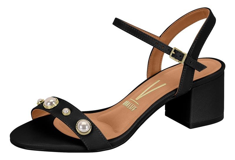 Sandália Salto Grosso Vizzano 62911176 Feminino Preto 2