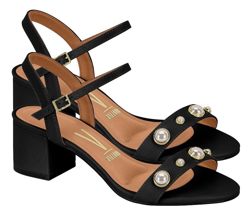 Sandália Salto Grosso Vizzano 62911176 Feminino Preto 3